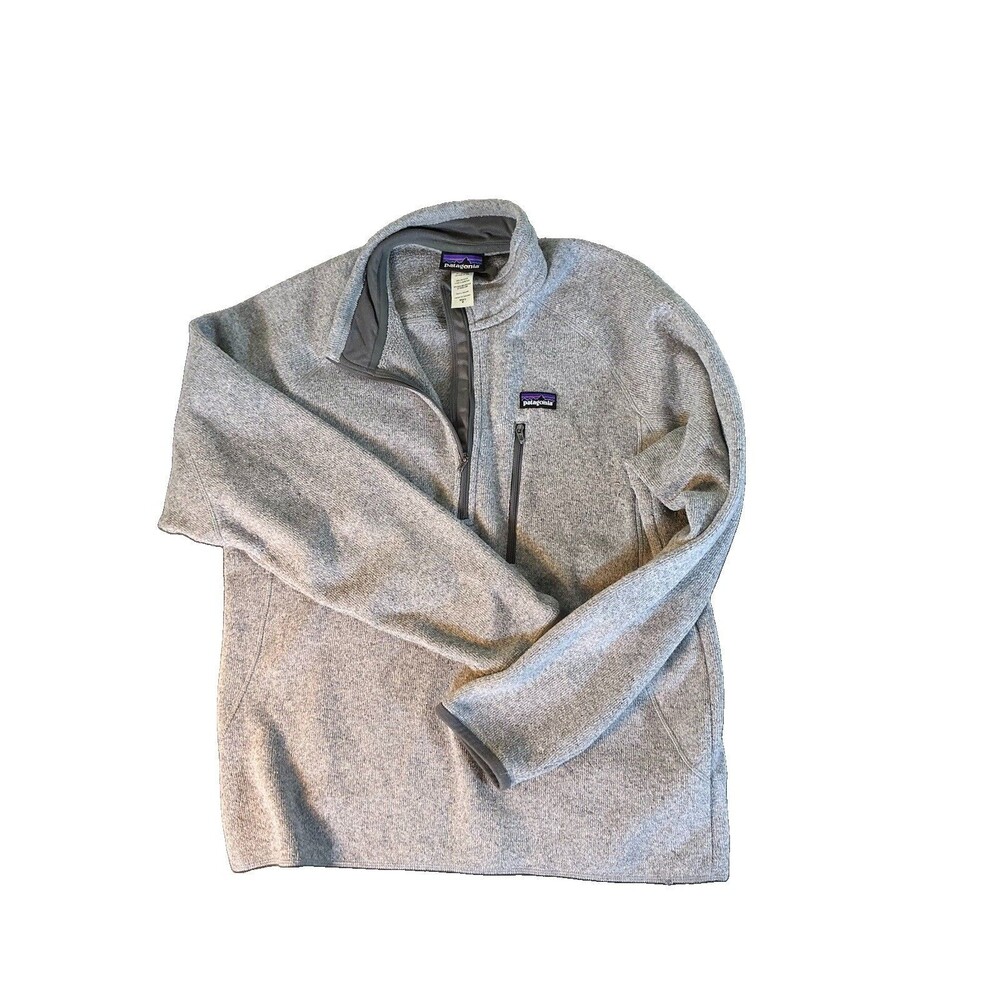 Patagonia Q Zip Men’s Better Sweater Fleece Heather Gray Low Bulk Light M